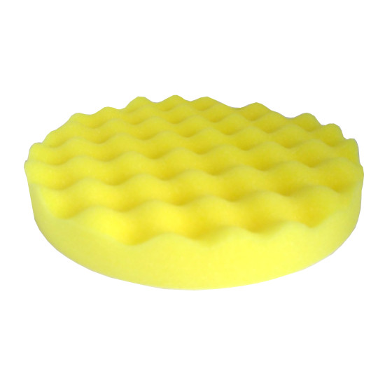 Полірувальний круг 150x25 мм хвилястий жовтий WavePolish напівм’який на липучці