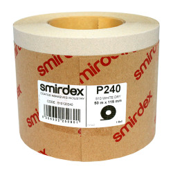 Наждачная бумага Smirdex 510 White Line рулон белый 116ммх25м (50 м), P=240