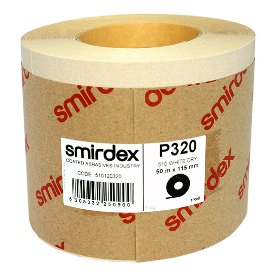 Наждачная бумага Smirdex 510 White Line рулон белый 116ммх25м (50 м), P=320
