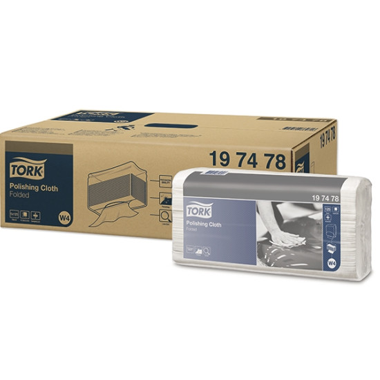 Tork нетканий матеріал (серветка) для полірування, 125 листів, 35,5×42,8 см, біла
