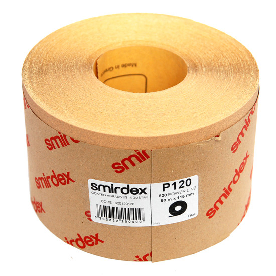Наждачний папір Smirdex 820 Power Line у рулонах 116 мм х 25 м (50 м), Р=120